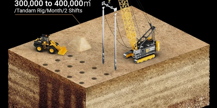 Conception de vibrocompactage à Colombes : traitement de sol sans excavation